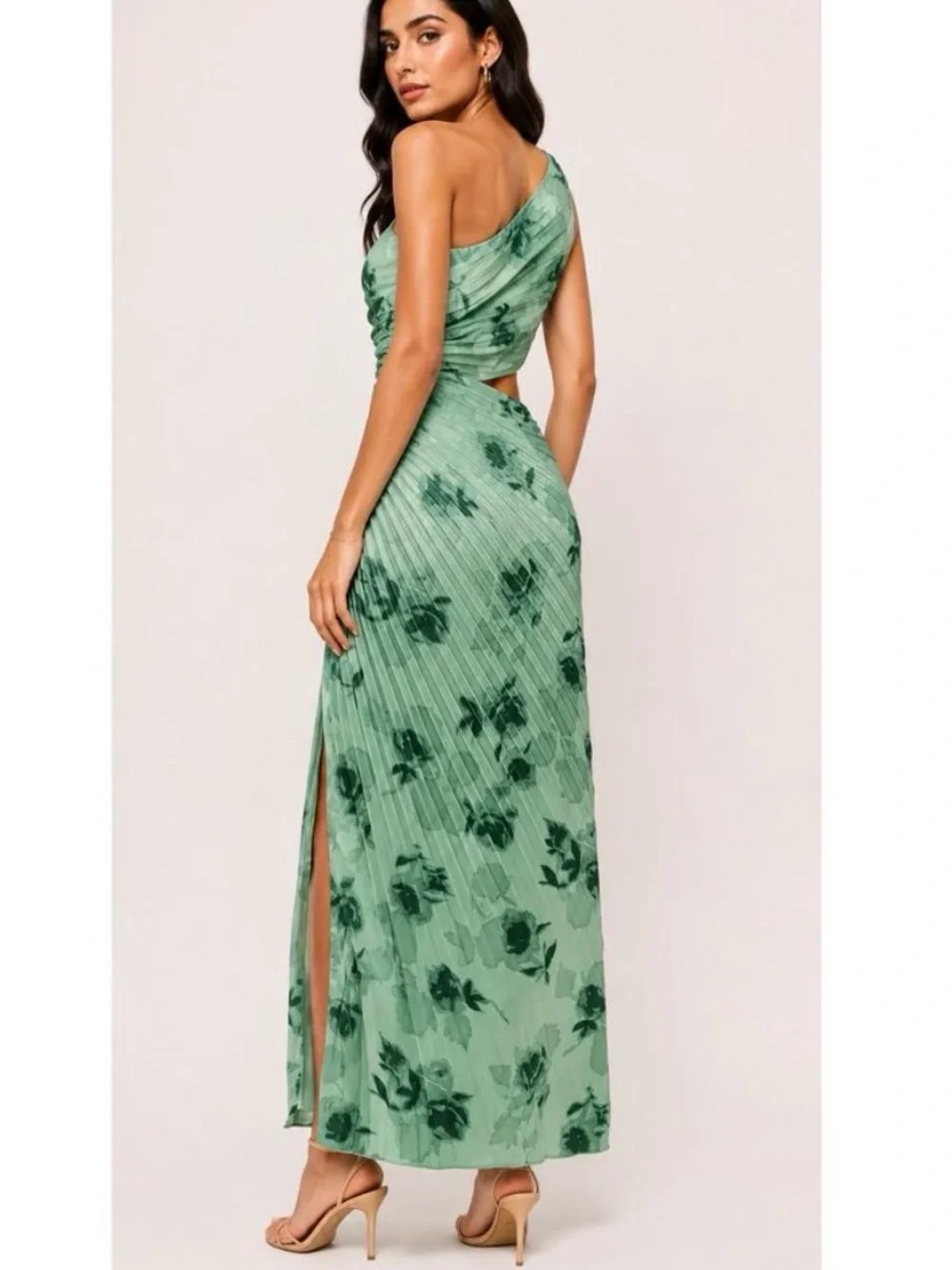 Abercrombie & Fitch Giselle floral green cutout maxi dress size large